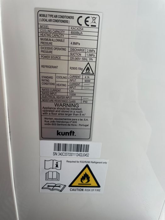 Ar condicionado portatil kunft