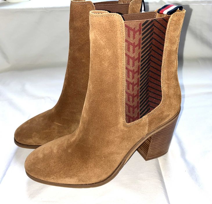 Tommy Hilfiger botki damskie skórzane zamszowe 41