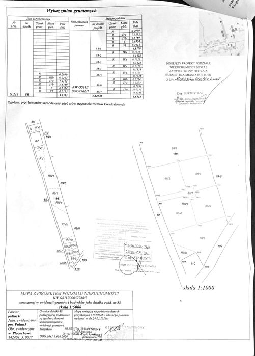 Działki budowlane - warunki zabudowy WZ, 1328 m², media, Płocochowo, Pułtusk. - Widok 2