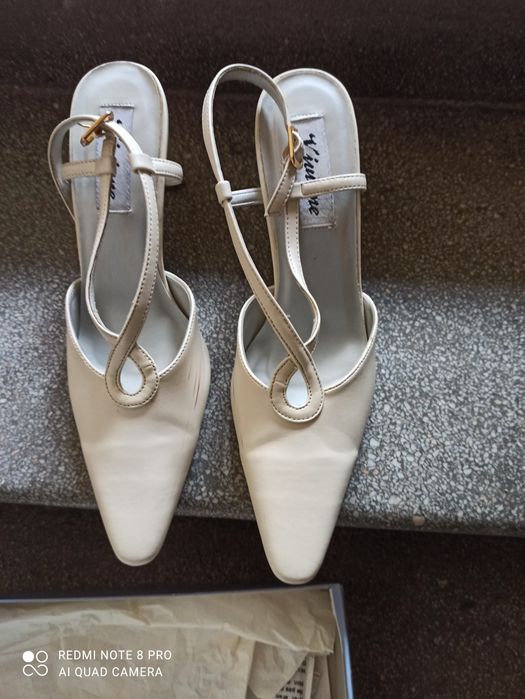 Sandały ecri rozm. 38, ślub