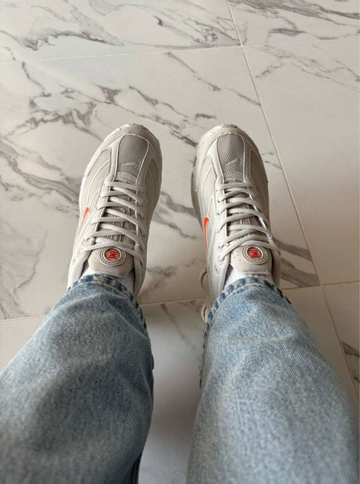 Nike Shox Ride 2 Light Bone and Turf Orange, Найк Шокс