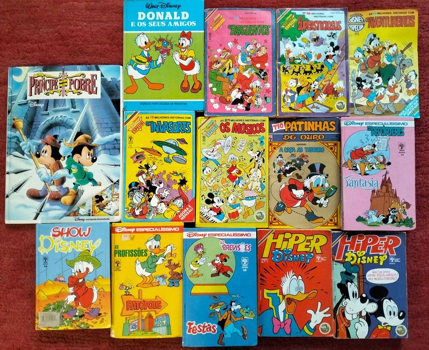 BD Donald, Mickey e Pateta: Editoras Edinter, Abril, etc.
