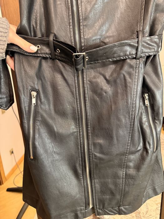 Шкіряний сарафан-плаття