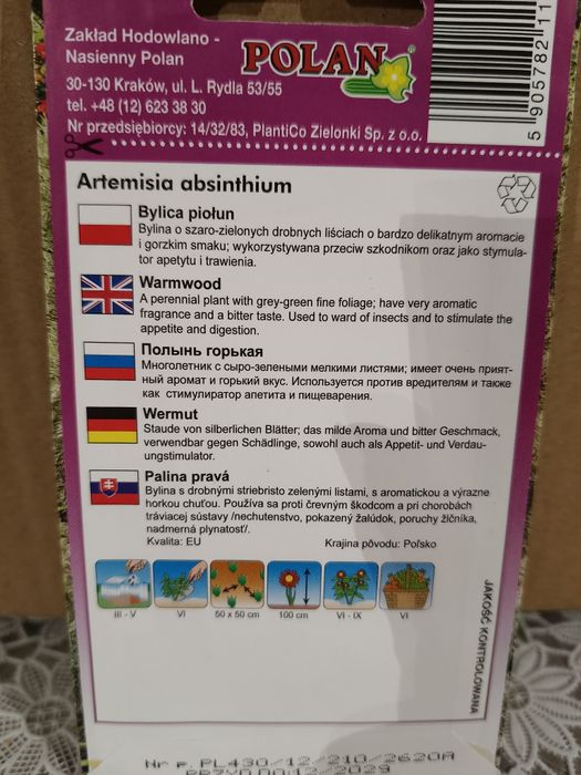 Bylica Piołun nasiona
