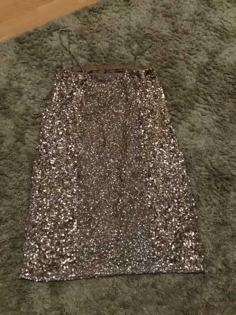 sukienka Massimo Dutti 100% jedwab z cekinami