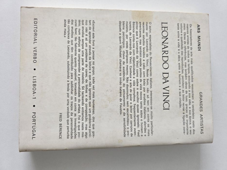 Livro Leonardo da Vinci por Fred Bérence