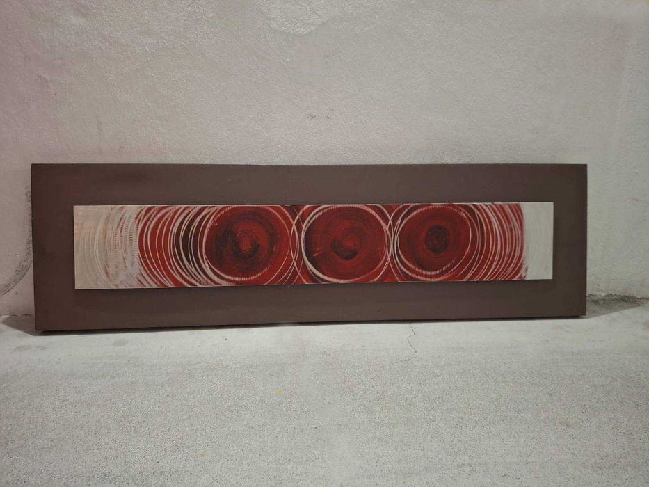 Quadro com chapa de metal decorativo