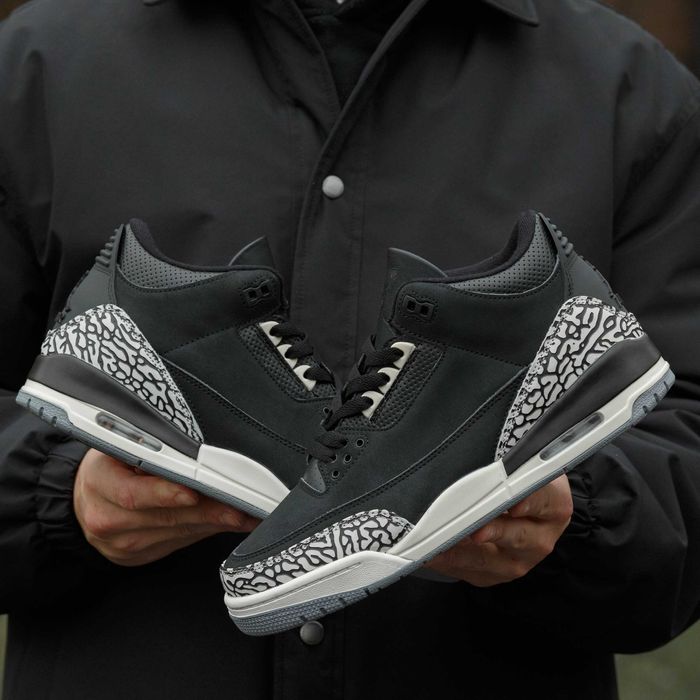 Мужские кроссовки Nike Air Jordan Retro 3 Off Noir "Black" 40-46