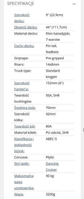 Deska longboard HUNTER jak nowa