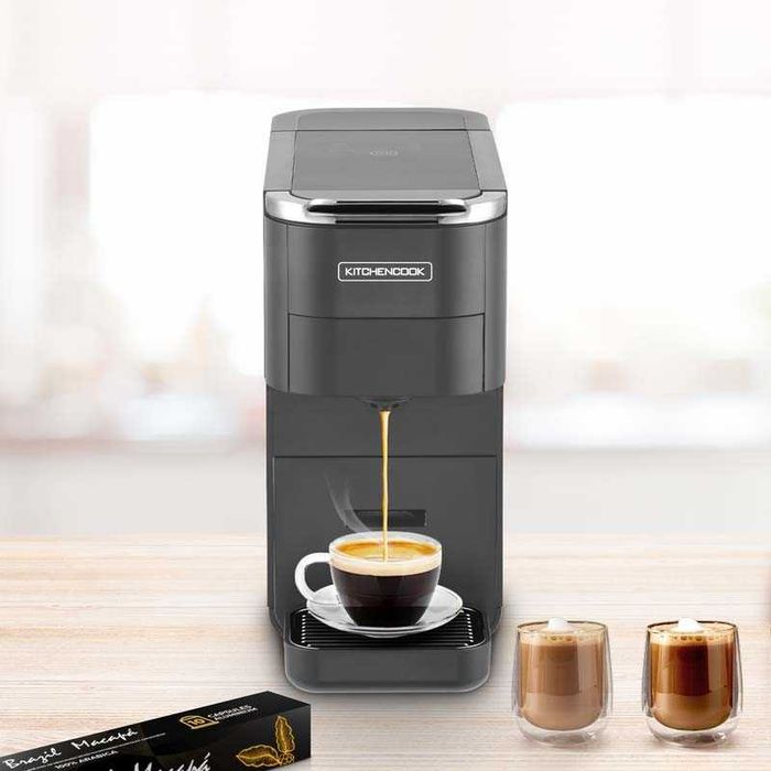 Ekspres na kapsułki i kawę mieloną Kitchencook MULTI II grey