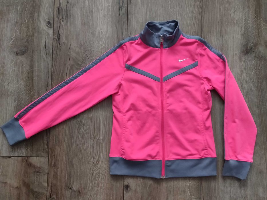 Олимпийка кофта Nike на 10-12 лет. до 145 см. серо- малиновая.