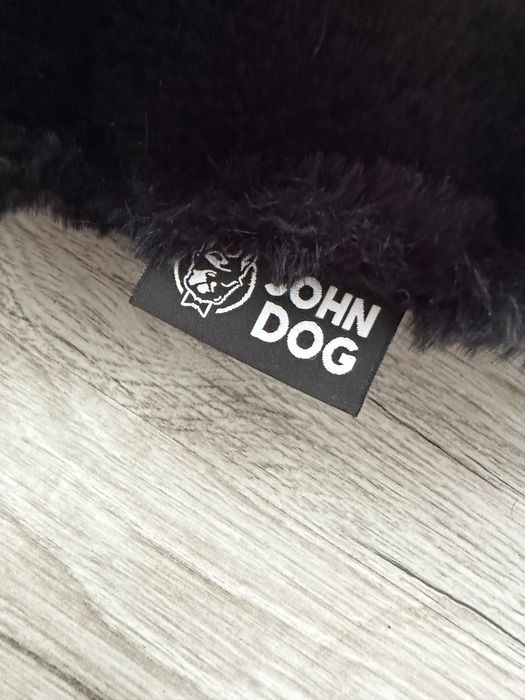 Czarne okrągłe legowisko dla psa oponka John Dog