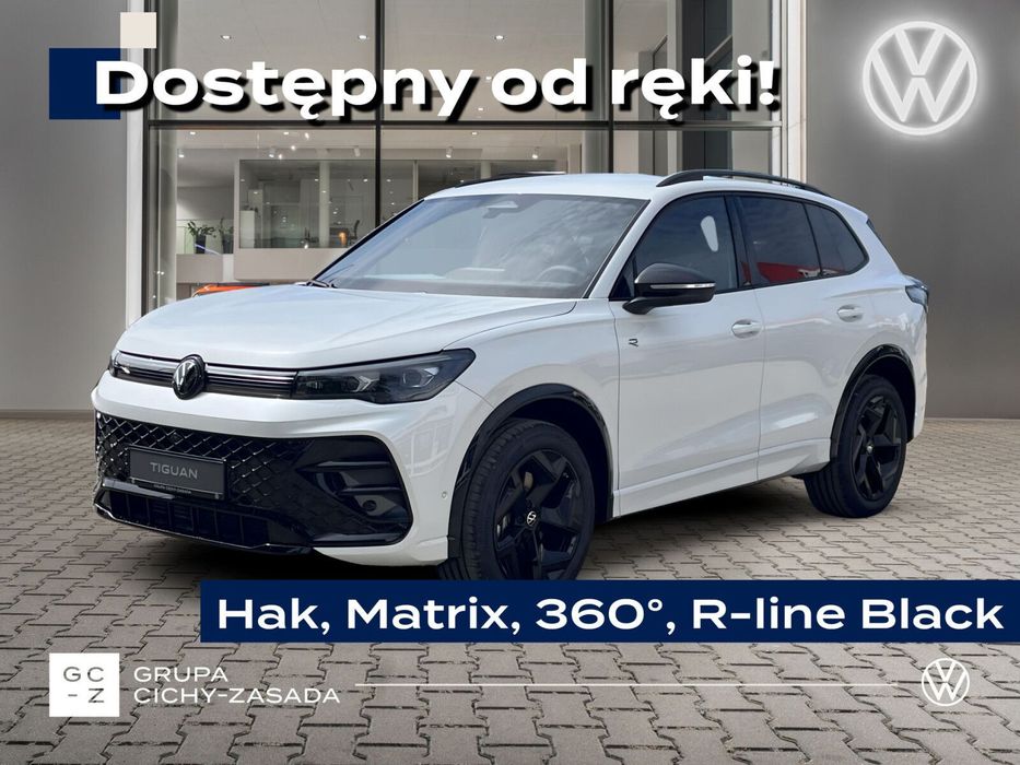 Volkswagen Tiguan Od ręki! Hak, Matrix, kamery 360°, R-line Black, el. klapa