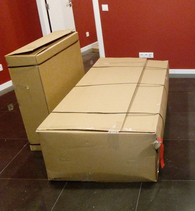 Sofá 3 Lugares IKEA KIVIK Tecido Vermelho