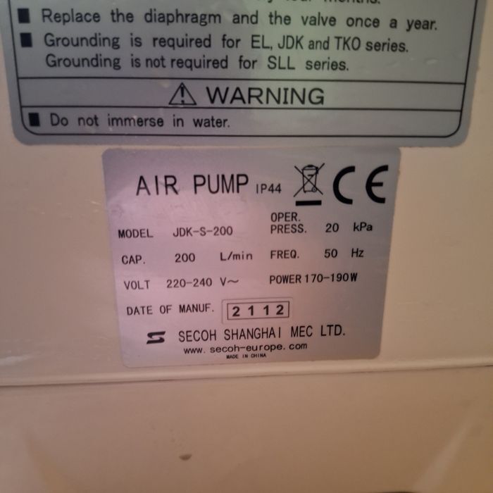 secoh jdks 200 dmuchawa membranowa napowietrzacz