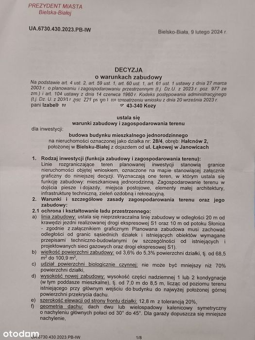 Duża działka Budowlana 39a , rzeczka , las , staw , media , Bielsko B
