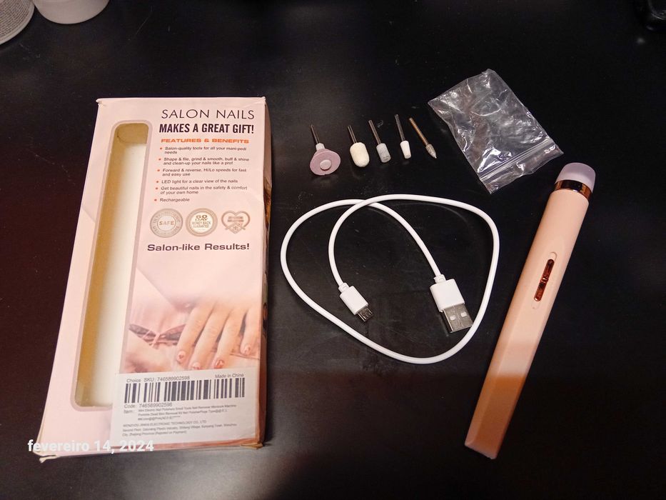 Broca + Acessórios para Unhas de Gel - Nova