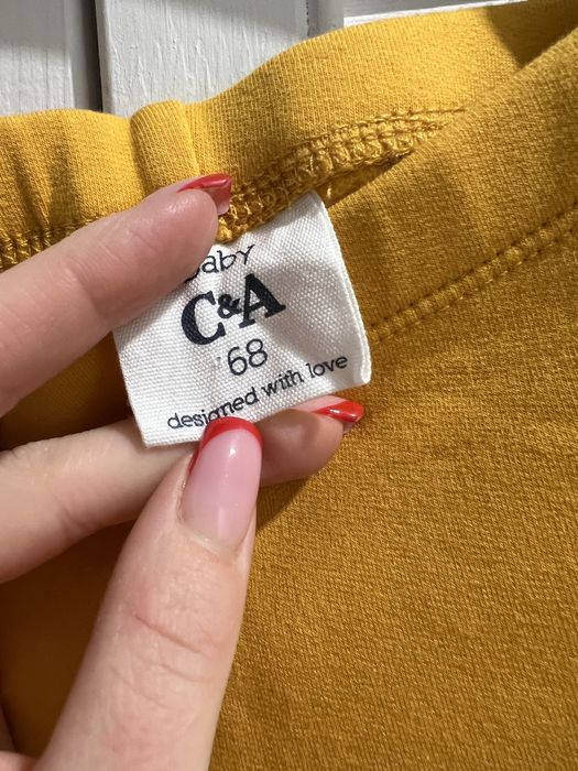 Legginsy ocieplane myszki złota nitka r.68 C&A