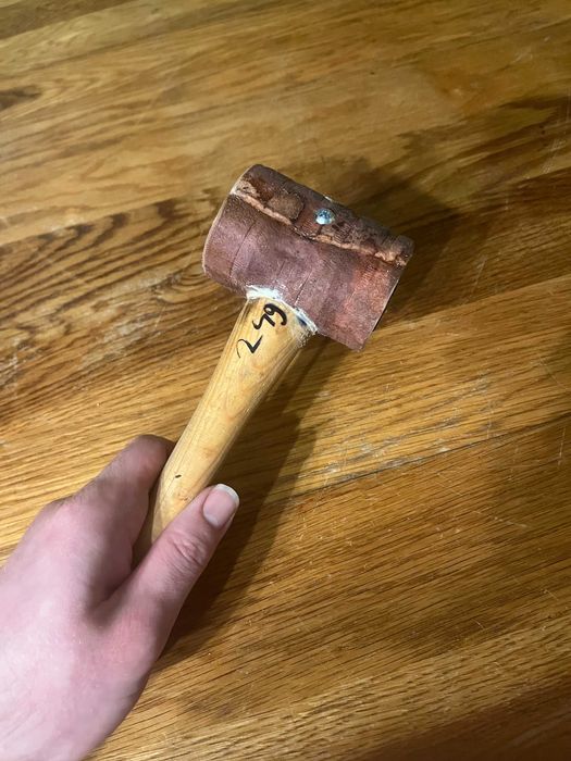 Rawhide mallet, młotek ze skóry, prototyp