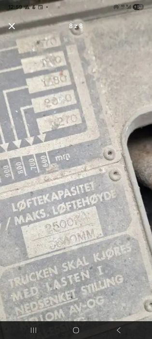 Wózek widłowy Clark 2500kg