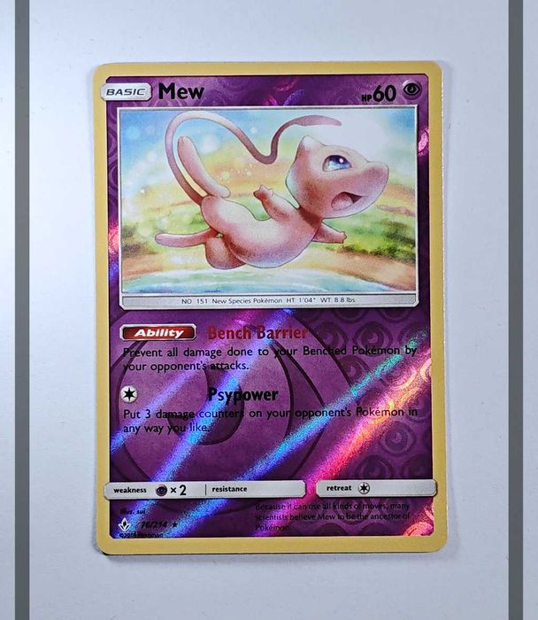 Mew 76/214 UNB Reverse Holo Pokemon ENG-NM