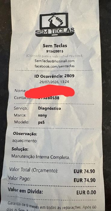 Ps5 + Oferta  Manutenção Interna feita