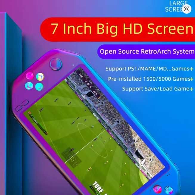 Consola Jogos portátil 7" RS16 ecrã IPS HD 6.000 jogos clássicos