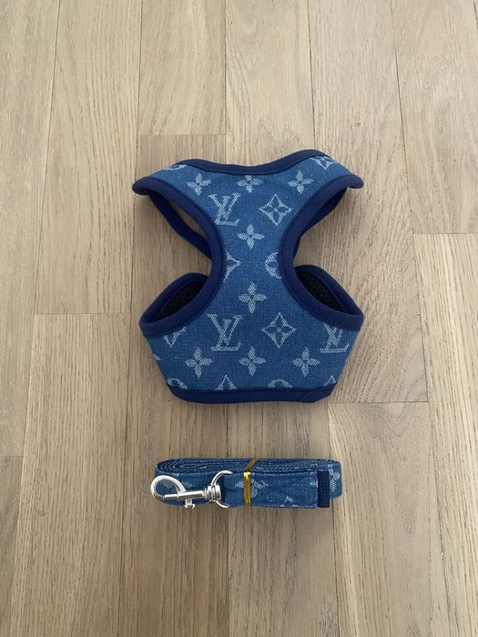 Nowe szelki bezuciskowe jeansowe + smycz dla psa XS-XL