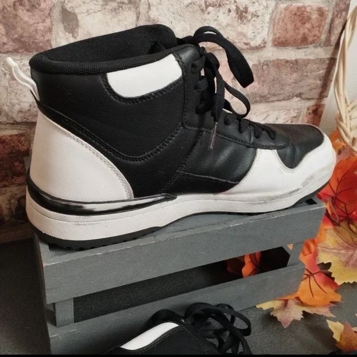 VANITY sneakersy za kostkę r. 43 czarno-białe  MĘSKIE