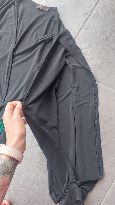 Kombinezon długi rozcięcia lampasy szerokie nogawki M/L Nowy