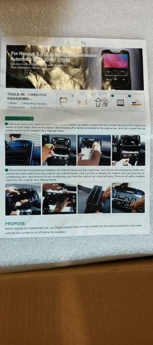 Магнітола екран 9.3″ для Renault Clio 4 2013-2018 2 Din бездротовий Carplay Android Auto Bluetooth Wi-Fi AHD камера CANBUS