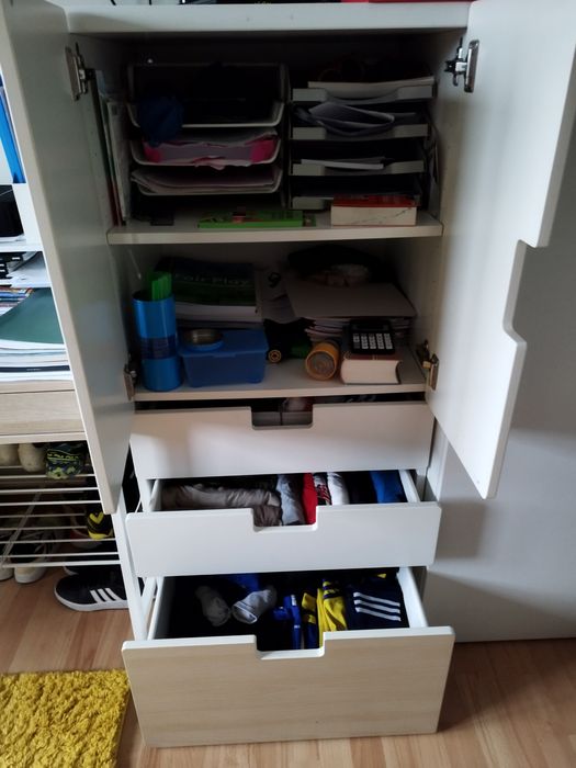 Cómoda Ikea platsa 3 gavetas e prateleiras
