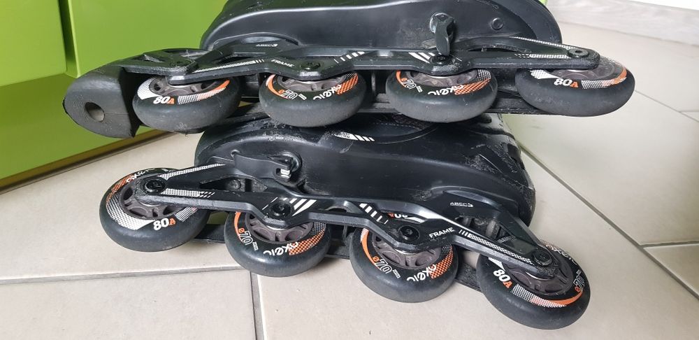 Rolki Oxelo czarno pomarańczowe 35-38