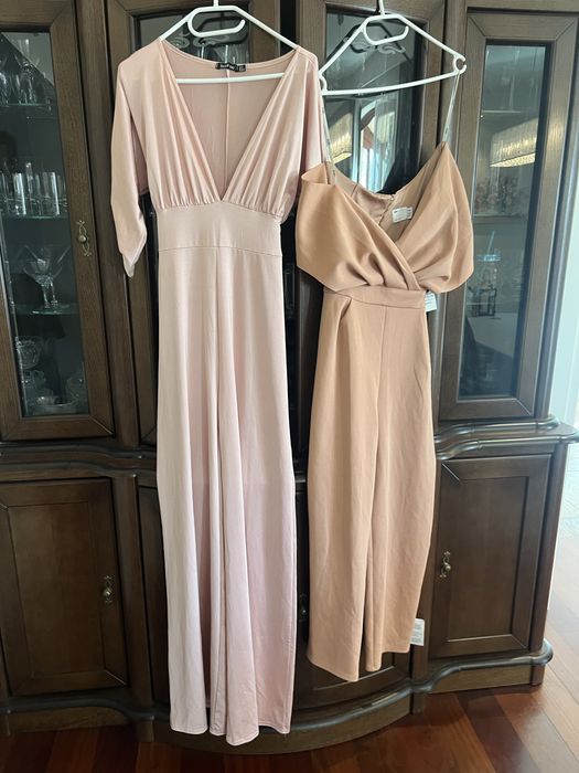 Kombinezony  damskie pudrowy rôż asos nowe bohoboho 40 L zestaw