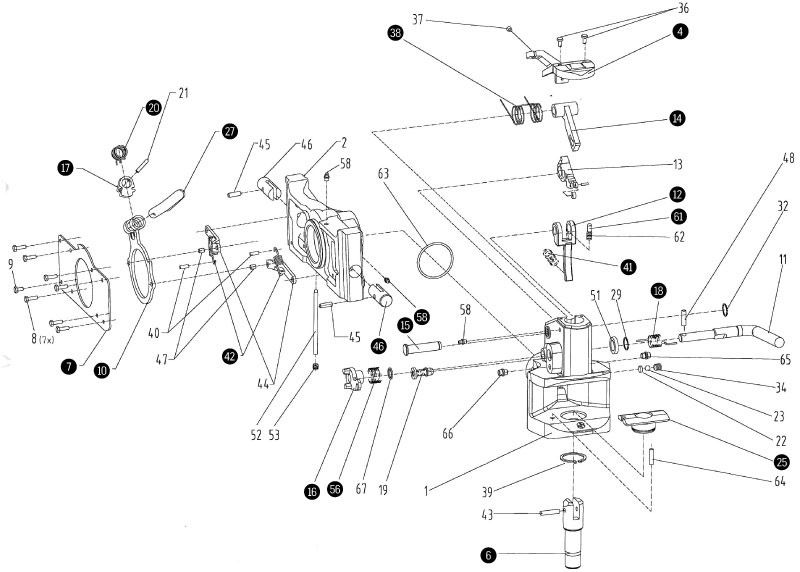 Sworzeń bolec 38mm. zaczepu automatycznego Sauermann. John Fendt Case