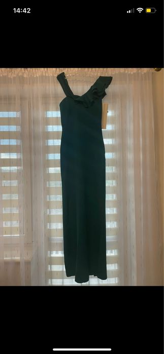 Długa sukienka butelkowa zielen