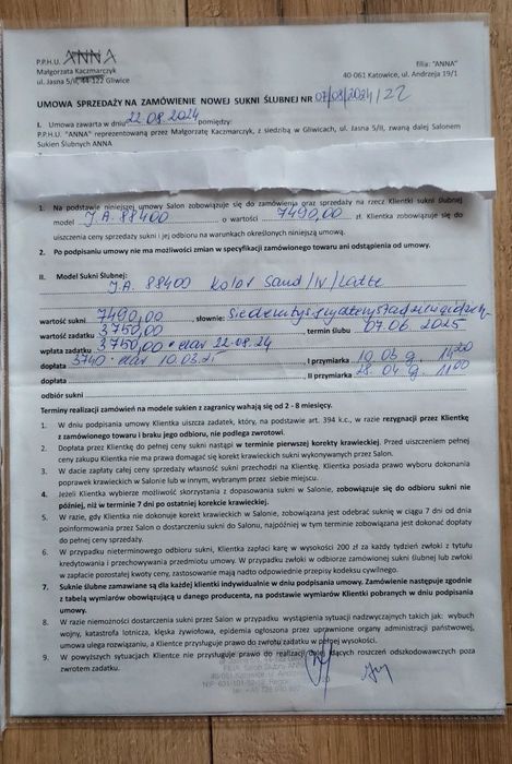 Suknia ślubna marki Justin Alexander / S