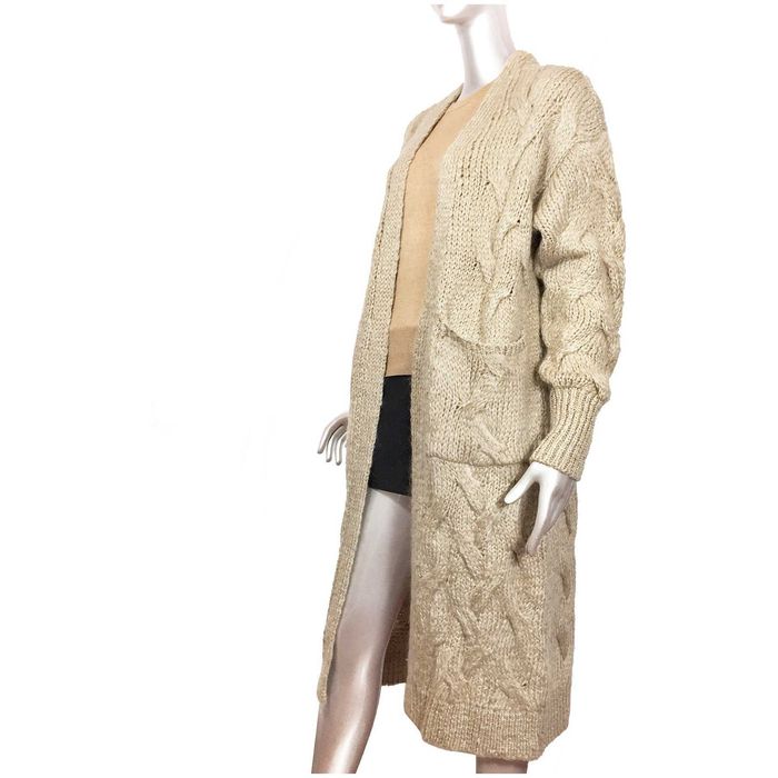 kardigan oversize warkocze wełna Zara