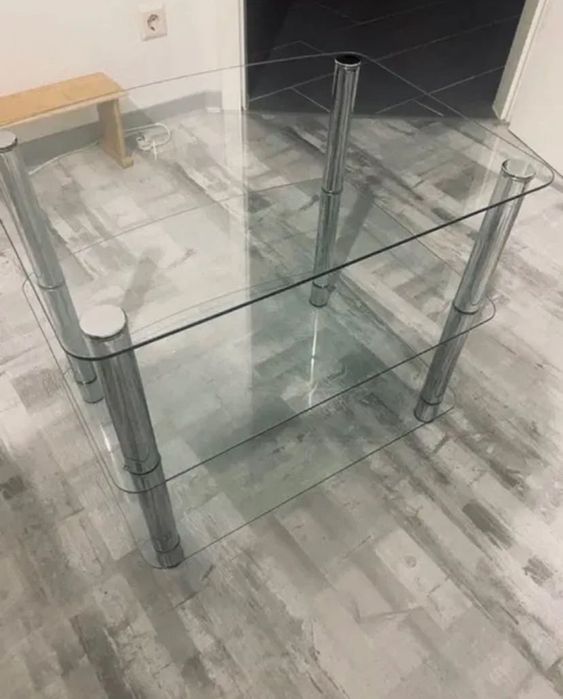 Szklany Stolik stół Kawowy salonowy lub kuchni