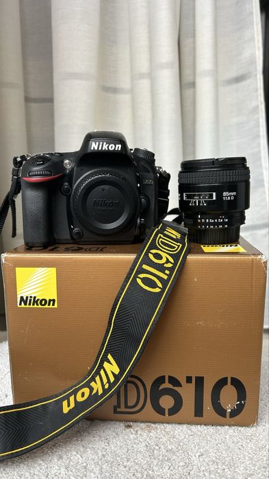 Продам повнокадрову камеру Nikon D610 + портретний об’єктив 85mm f/1.8