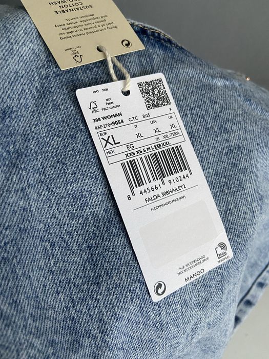 Джинсова спідниця від Mango розмір Л