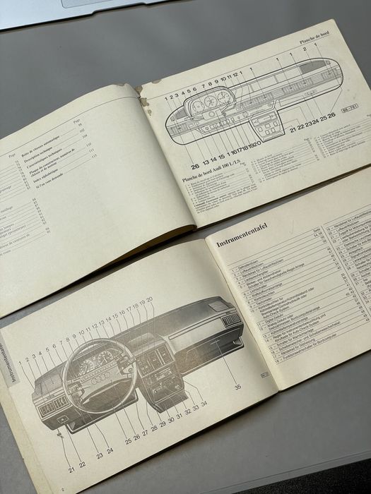 Посібники користувача Audi 100 C3. Німеччина, Франція. Сервісна книга