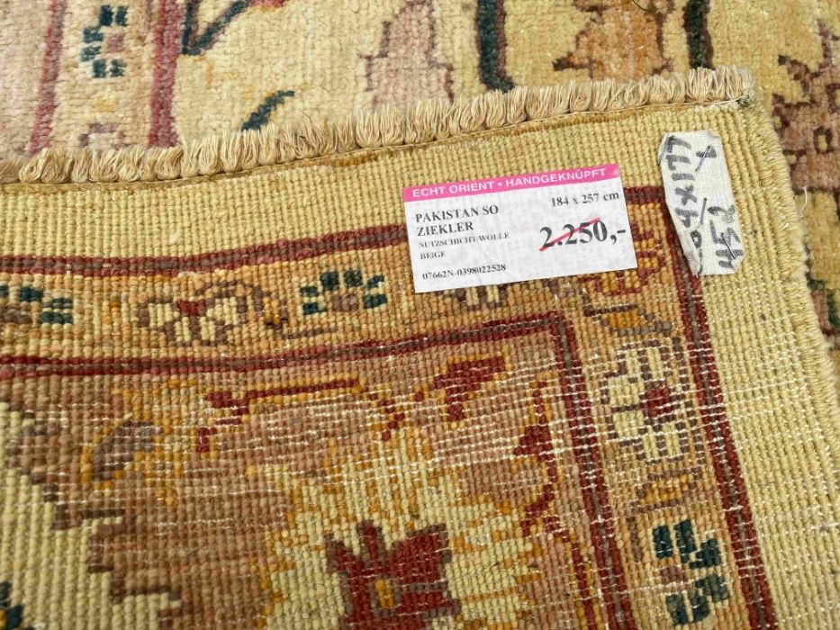 Ziegler designerski kaszmirowy dywan z pakistanu 260x185 sklep 11 tys