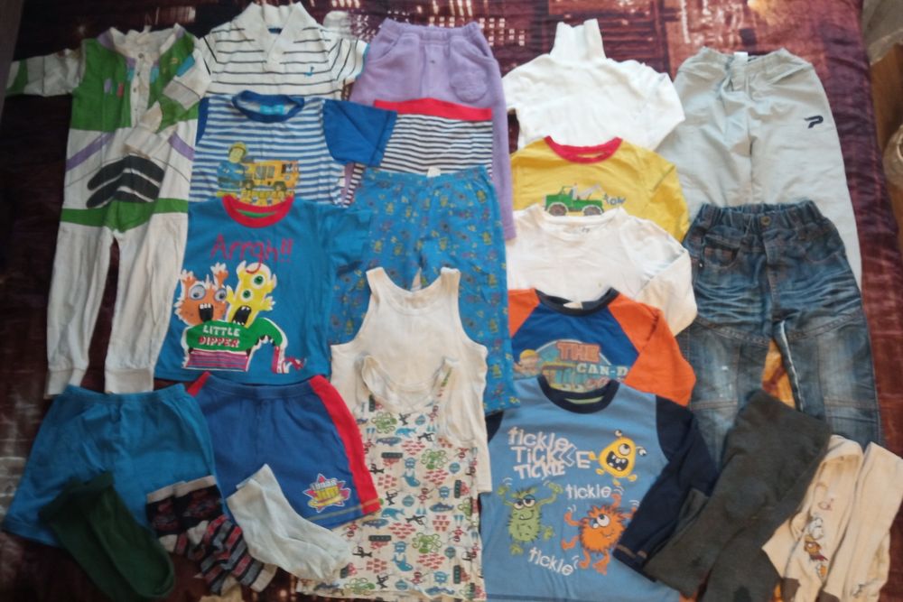 7 великих пакетів одягу для хлопчика, 0-4 роки, для дому, дачі