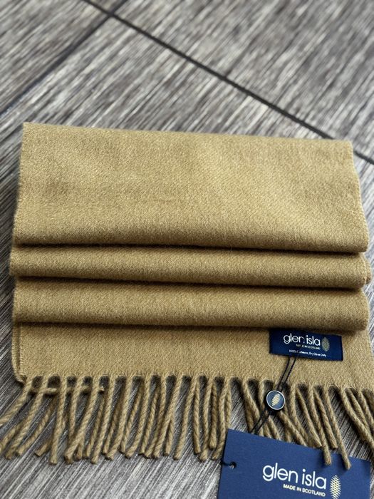 Шарф glen isla з 100% кашеміру верблюжого кольору,