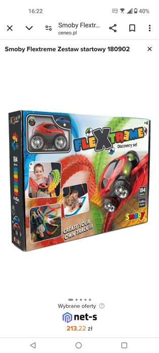 Smoby flextreme tor pętle zabawka samochodziki