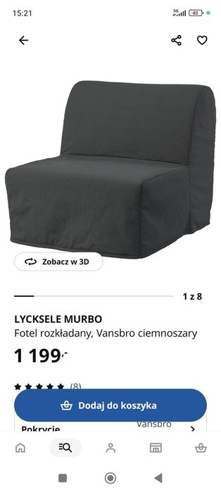Fotel rozkładany IKEA