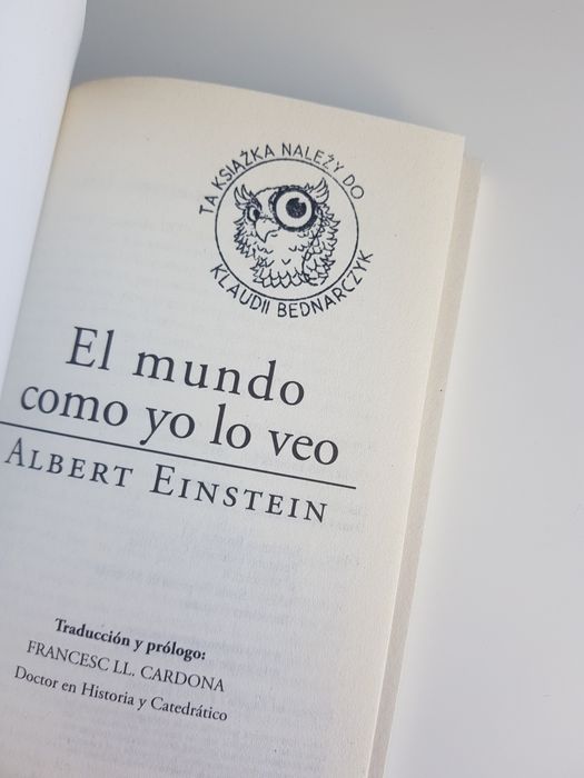 Albert Einstein El mundo como yo lo veo hiszpański