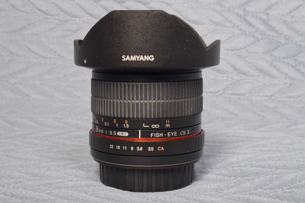 Objetiva Samyang 8mm f/3.5 HD Fisheye (como nova)