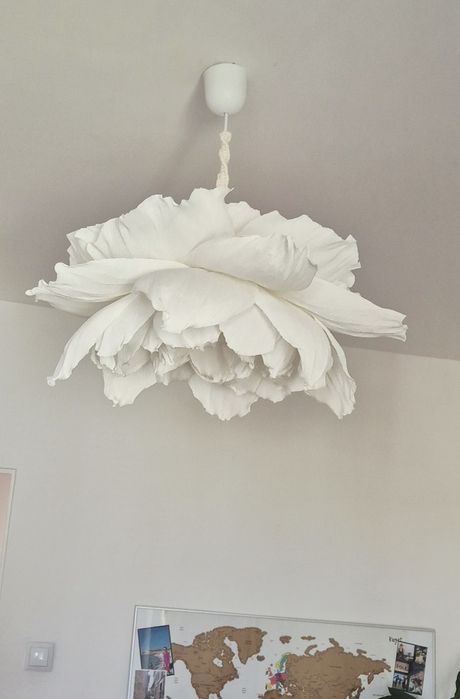 Lampa DIY z krepiny